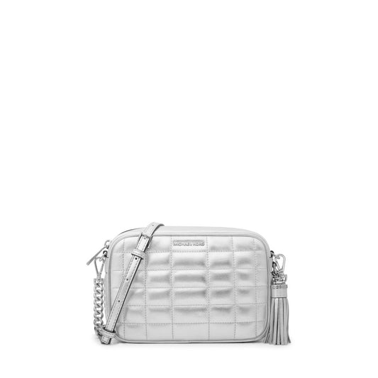 Elegante borsa di lusso - Crossbody Jet Set in pelle metallizzata di Michael Kors