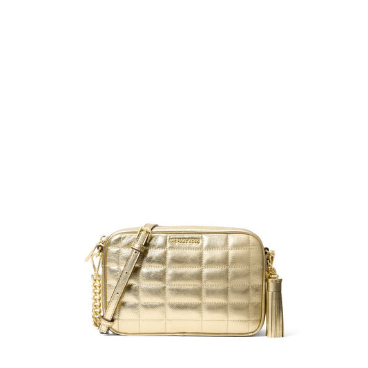 Borsa elegante per tutti i giorni - Crossbody Jet Set in pelle metallizzata di Michael Kors