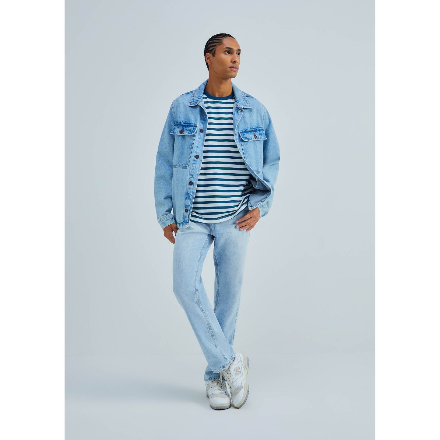 Pantaloni in denim da uomo dal taglio dritto