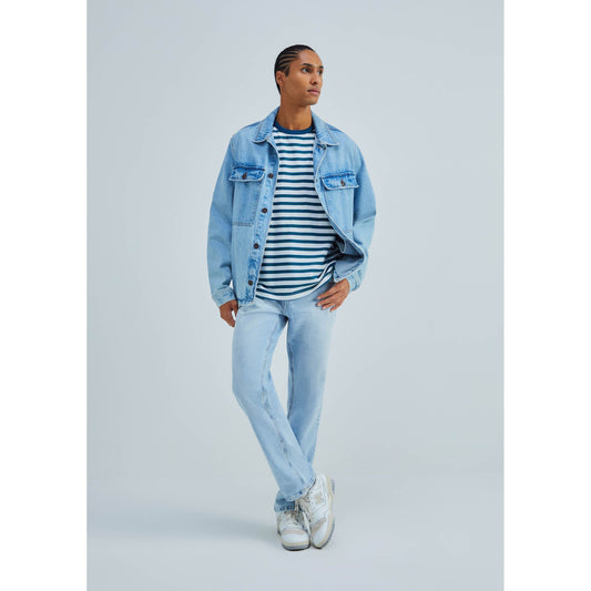 Pantaloni in denim da uomo dal taglio dritto
