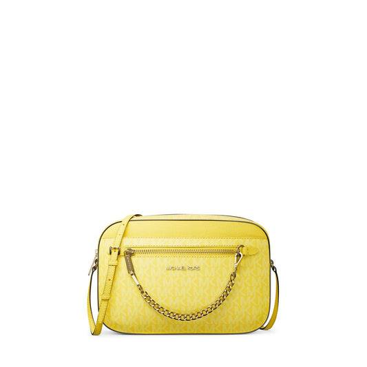 Borsa a tracolla grande Jet Set Logo di Michael Kors