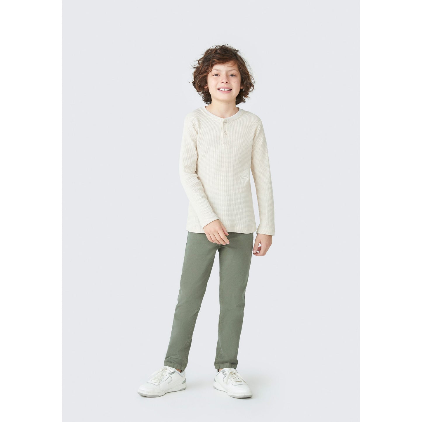 Calça de sarja Slim Fit para meninos