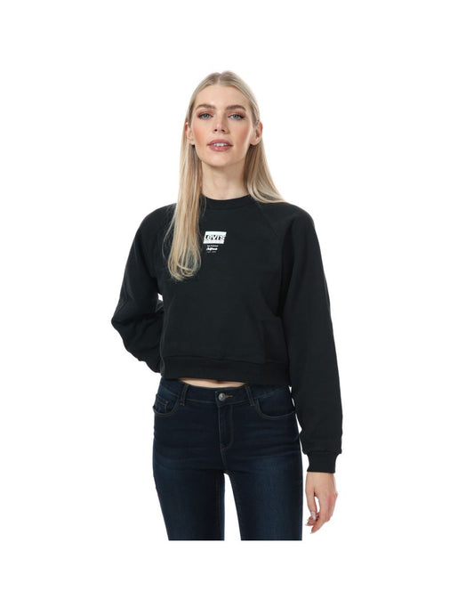 Felpa Levi's Vintage Raglan girocollo da donna in nero