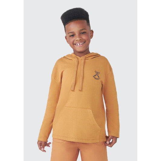 Camiseta con capucha y bordado para niños