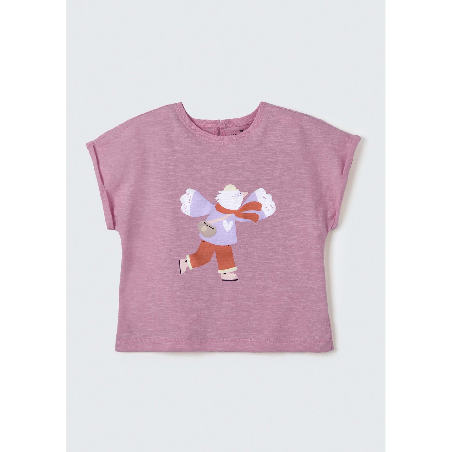 Top con applique per bambina