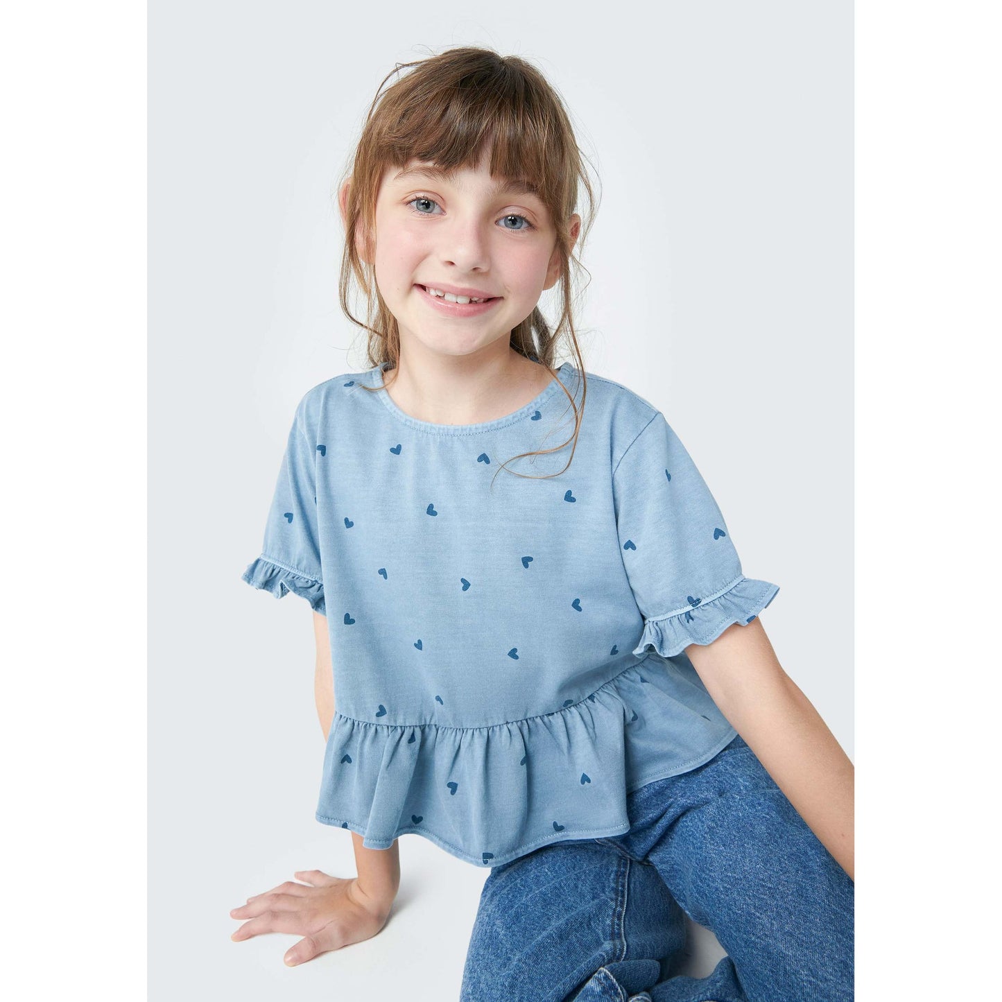 Top con volantes para niña