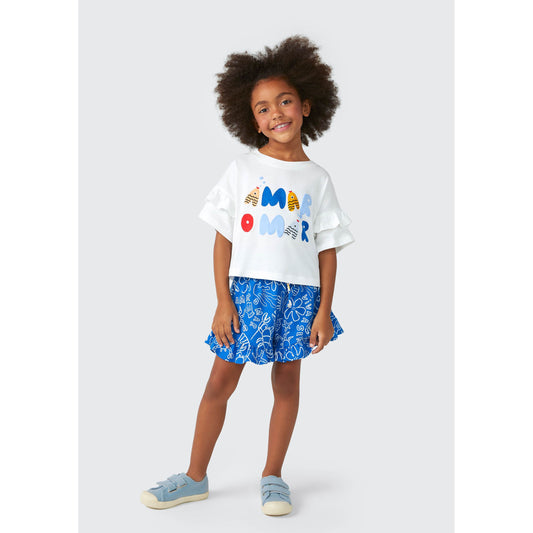 Pantaloncini larghi stampati da bambina - Fábula