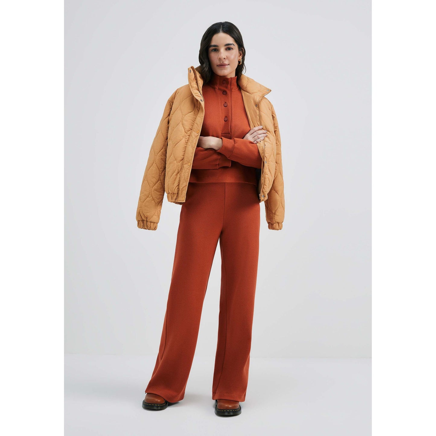 Pantaloni da uomo in maglia termica dal taglio dritto