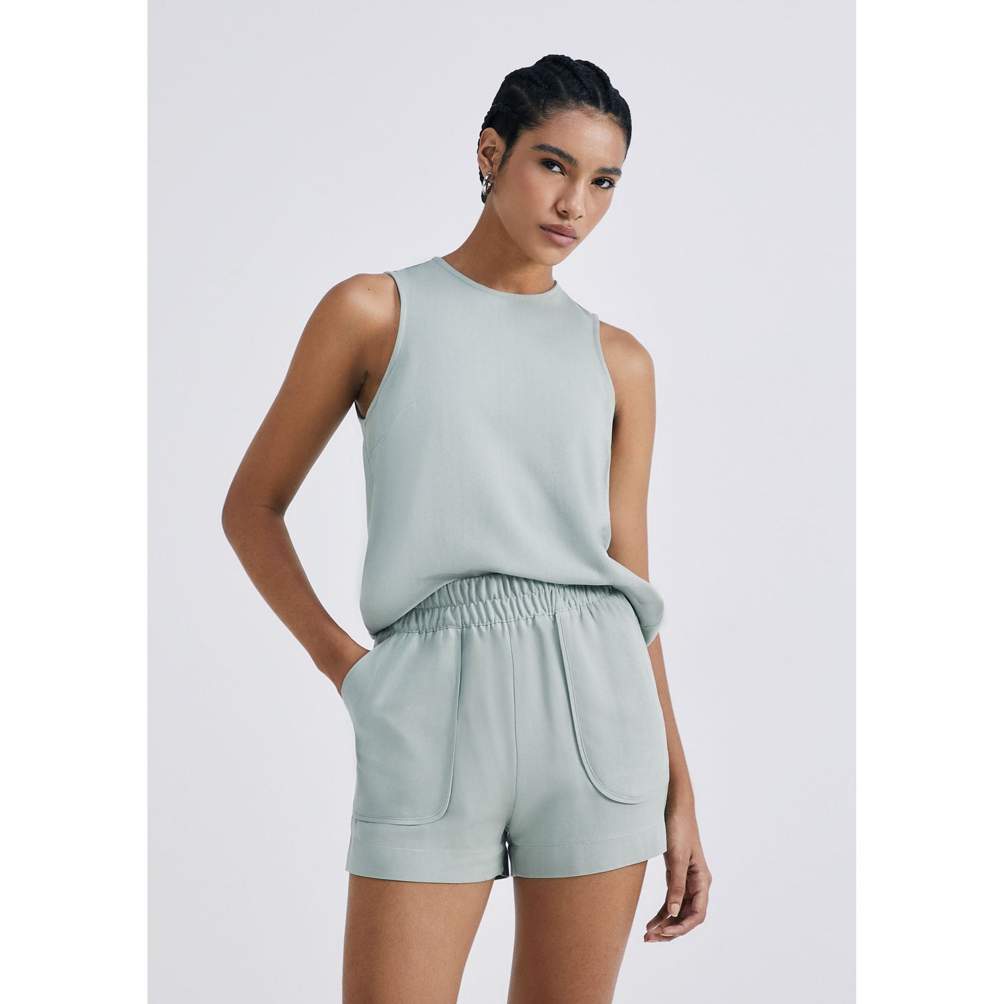 Shorts masculinos de viscose Crepon