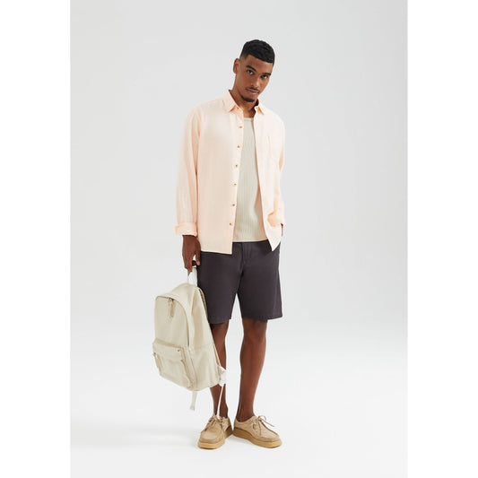 Pantalones cortos de chinos de sarga para hombre