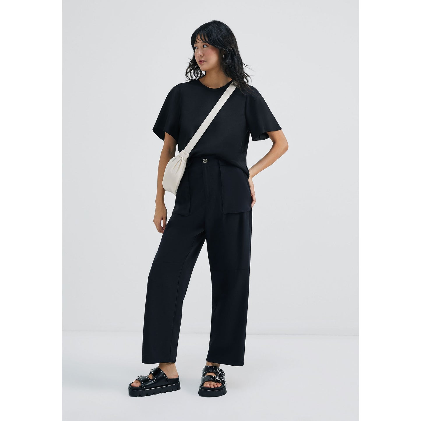 Calça masculina de ajuste reto Peach Touch