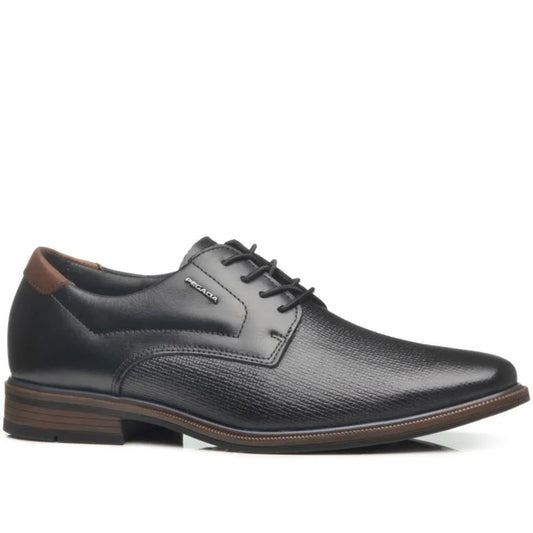 Scarpa da abito da uomo in pelle nera con lacci