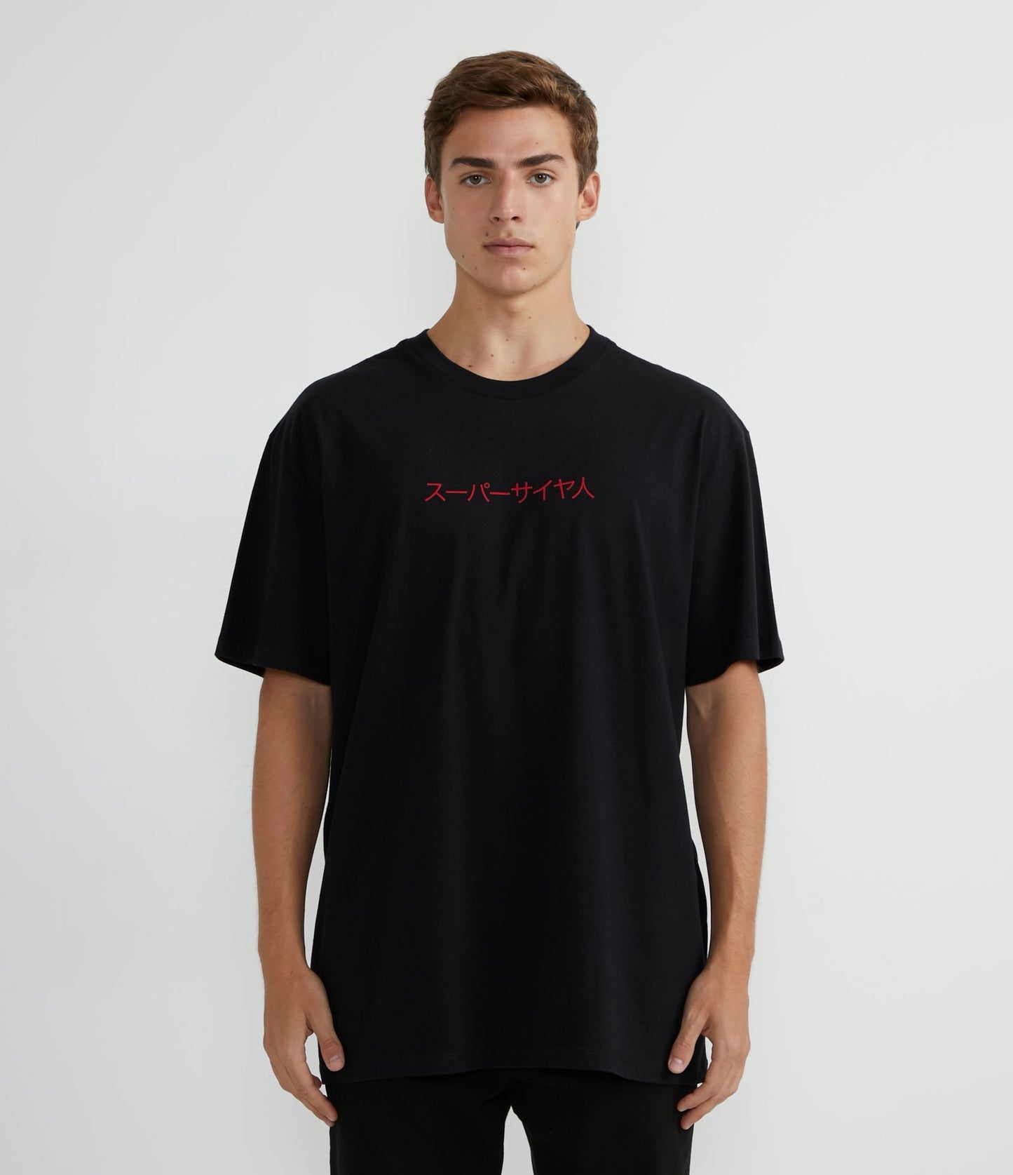 Maglietta a maniche corte in cotone con stampa Dragon Ball nera