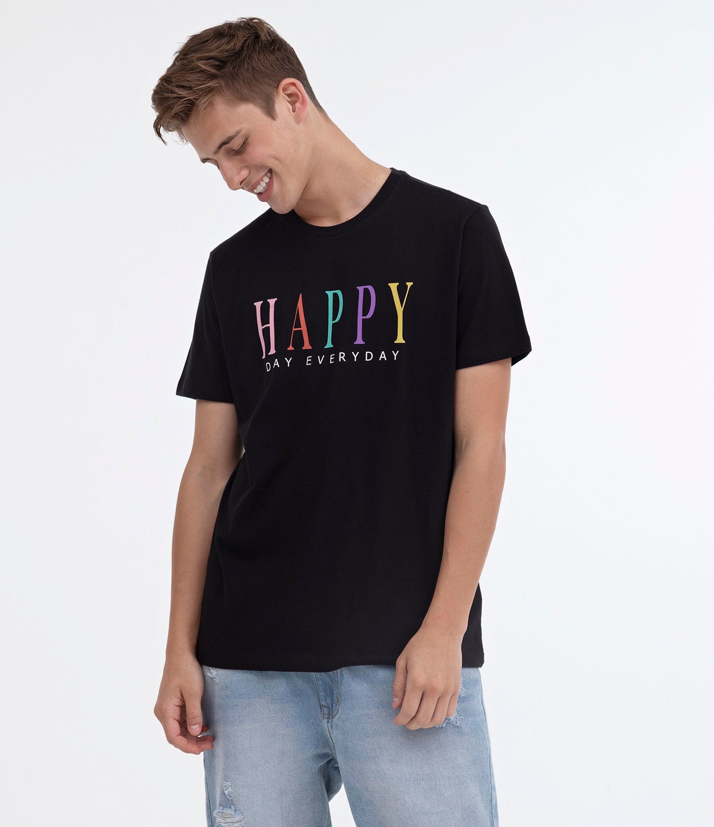 Maglietta con stampa Happy Stretch Limo