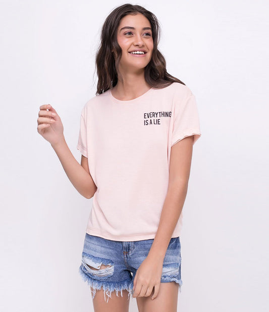 Camicetta rosa a fantasia