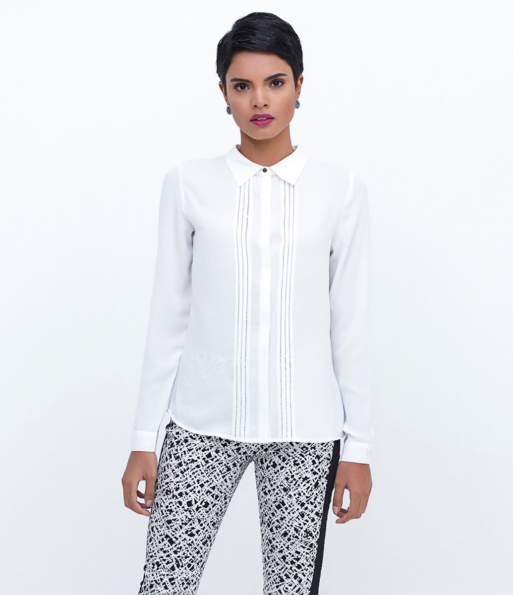 White Shirt with Front Details