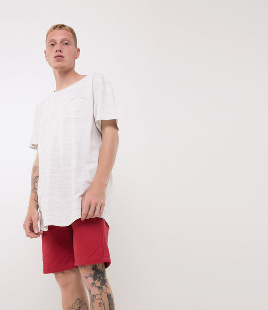 Camiseta Bege com Bolso