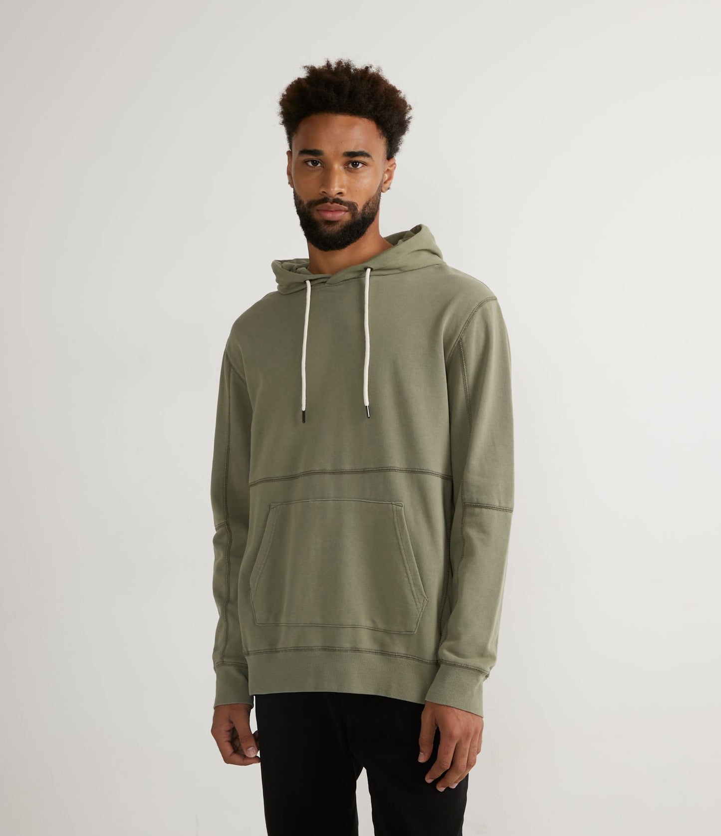 Sudadera con capucha y efecto verde lavado