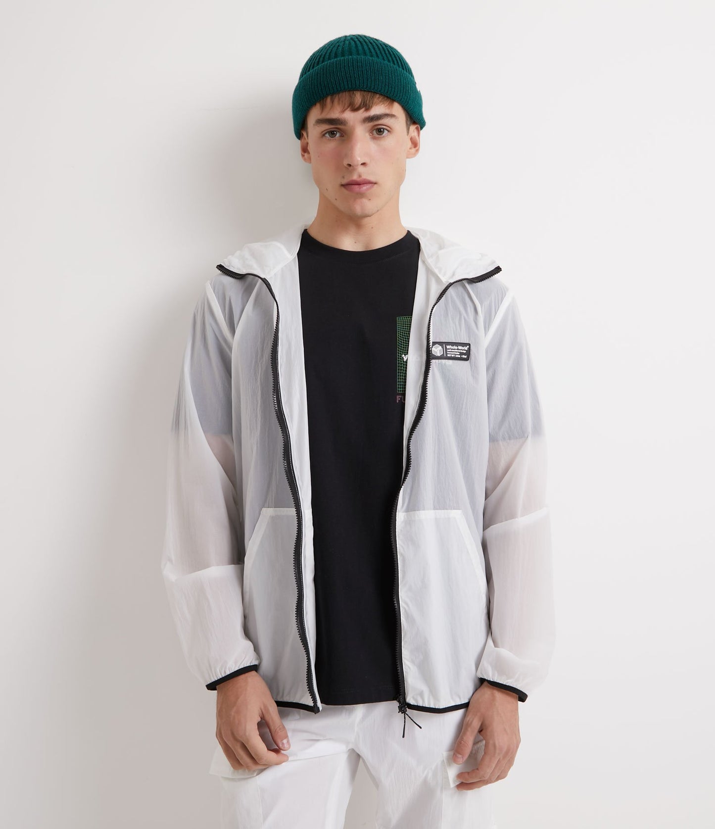 Giacca bianca in poliammide fosforescente