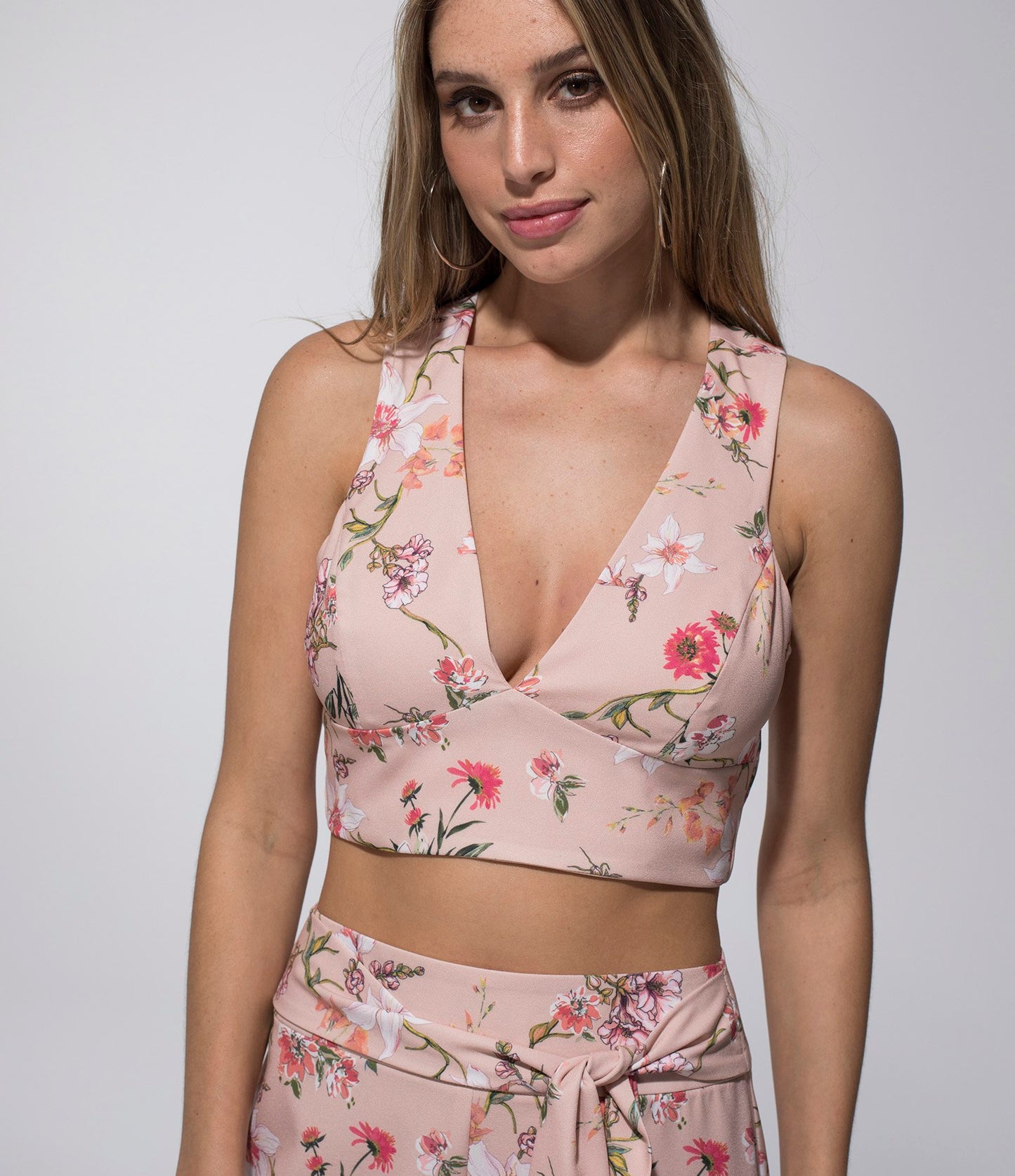 Canotta rosa stampata