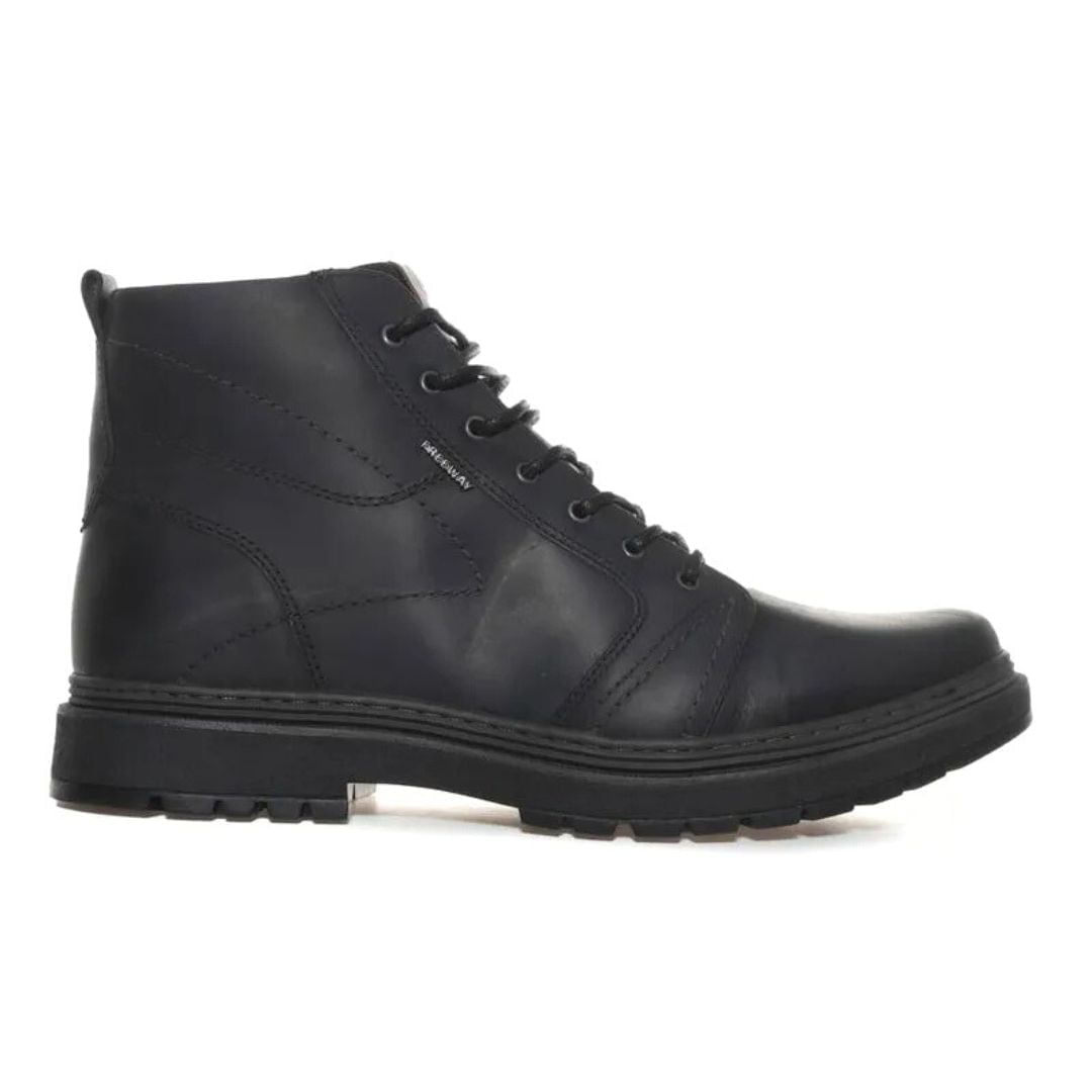 Botas con cordones de piel negras para hombre - Free Way