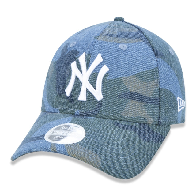 Cappellino New Era Exclusive - Donna 9FORTY MLB New York Yankees Camo Edizione Denim