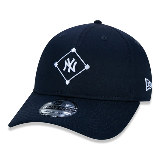 Cappello esclusivo New Era - 9TWENTY Cappello regolabile a tesa curva, MLB New York Yankees Essentials Field Edition