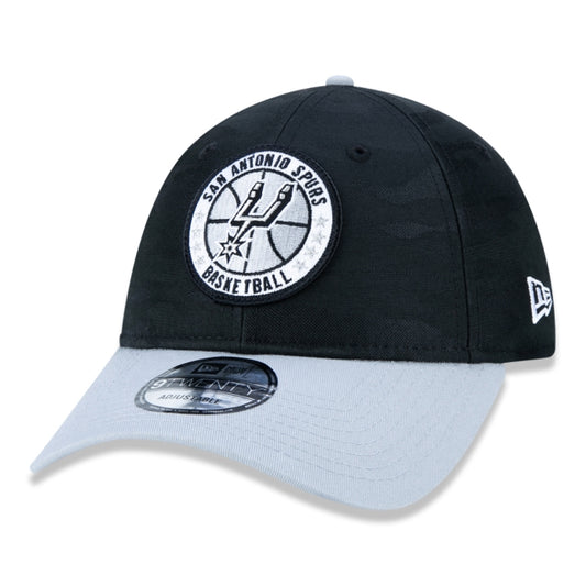 Boné New Era Exclusive - 9TWENTY Ajustável com aba curva San Antonio Spurs NBA Edition