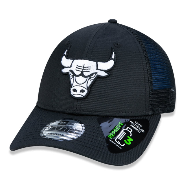 Gorra exclusiva New Era - Gorra 9FORTY ajustable de ala curva Chicago Bulls Edición NBA