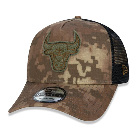 Boné exclusivo New Era - 9FORTY Chicago Bulls NBA Digital Camo Edition