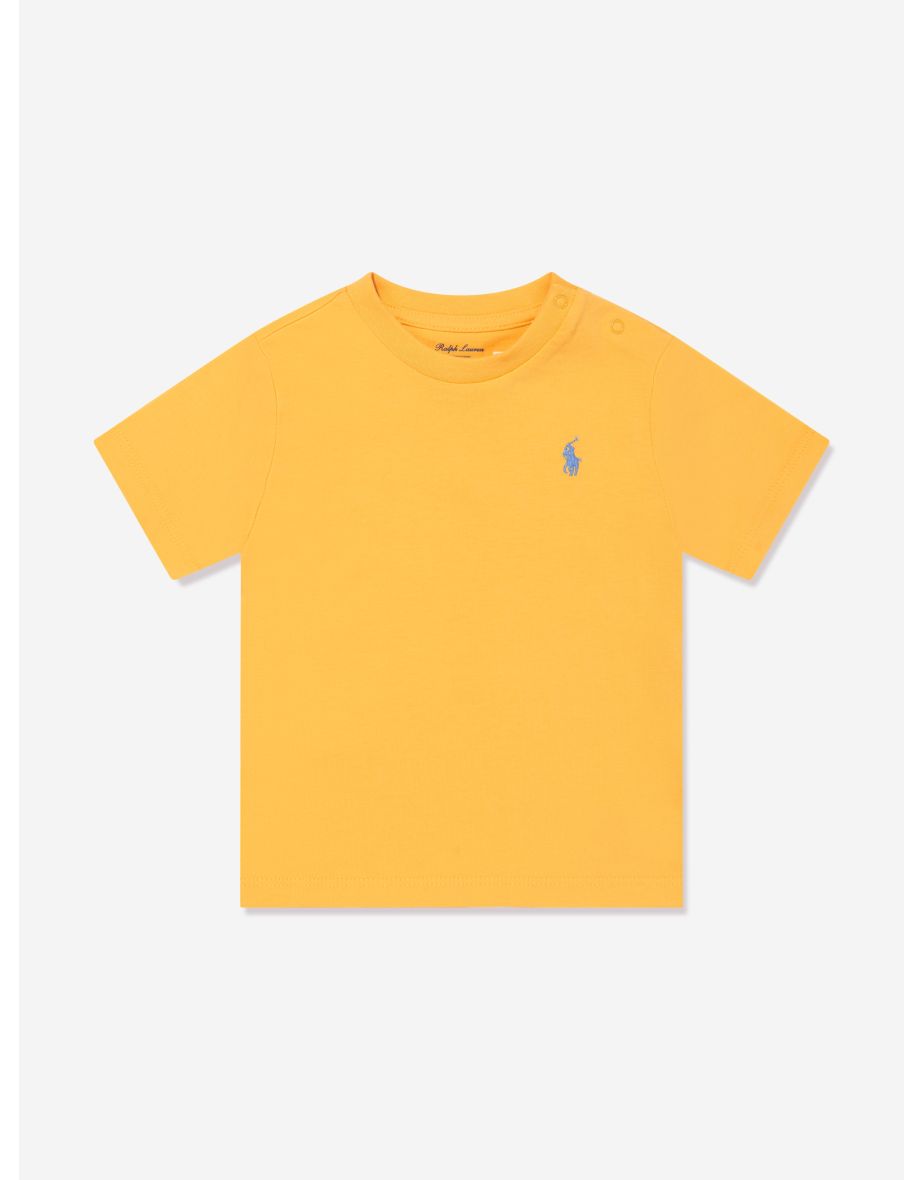 Maglietta con logo giallo da bambino e ragazzo