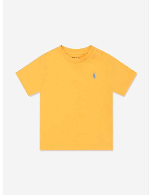 Maglietta con logo giallo da bambino e ragazzo