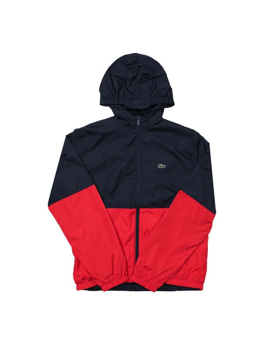 Giacca a vento Lacoste Junior blu idrorepellente da bambino