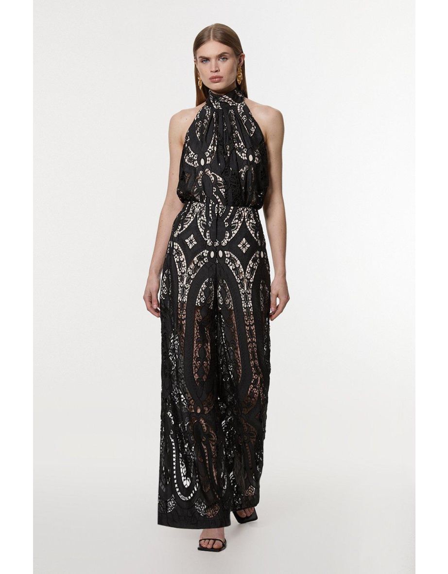 Top alto in georgette trasparente con lavorazione intrecciata