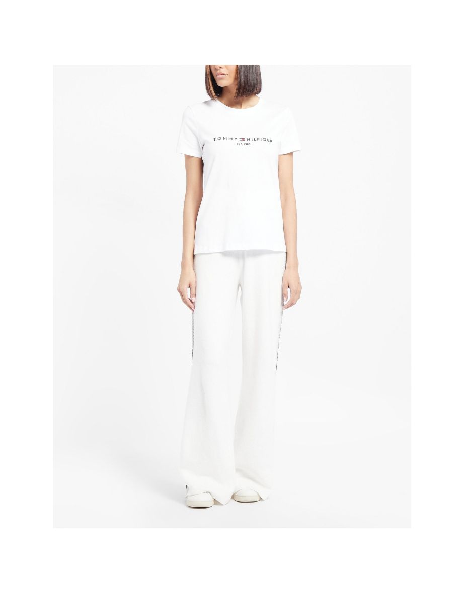 Tommy Hilfiger Flex - Joggers a gamba larga da donna in crema