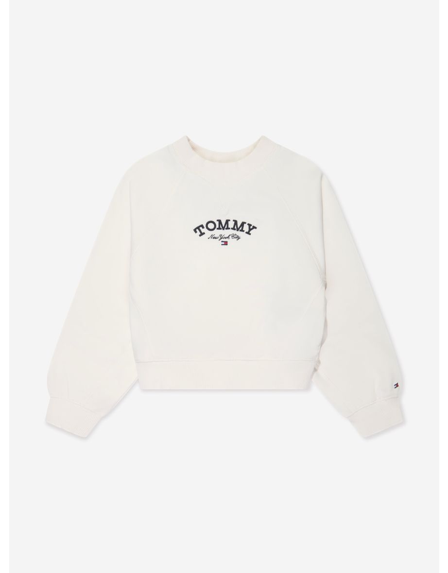 Sudadera blanca con logo para niña