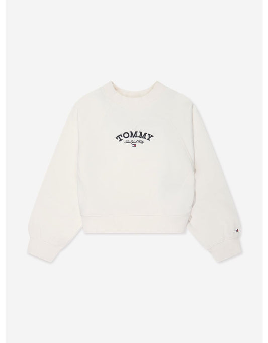 Sudadera blanca con logo para niña