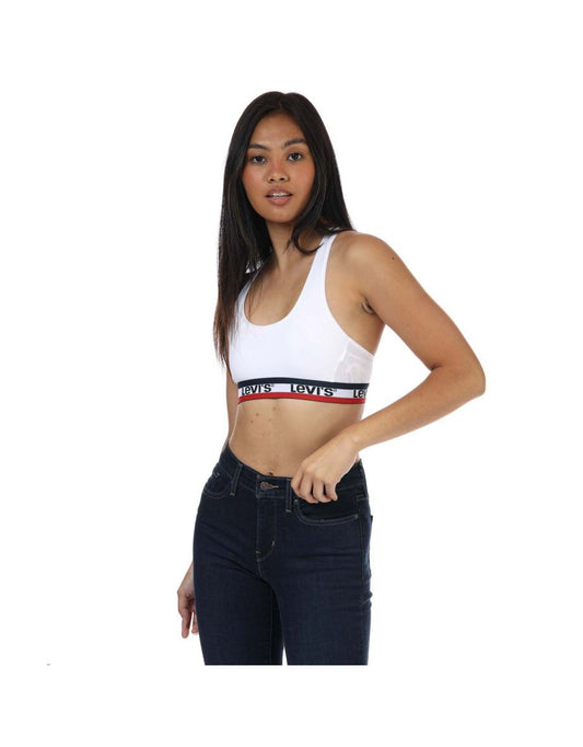 Bralette sportiva Levi's da donna in bianco
