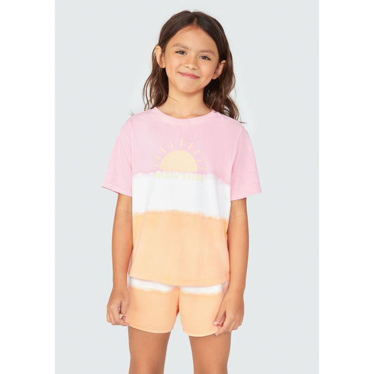 Maglietta a manica corta Dip Dye da bambina