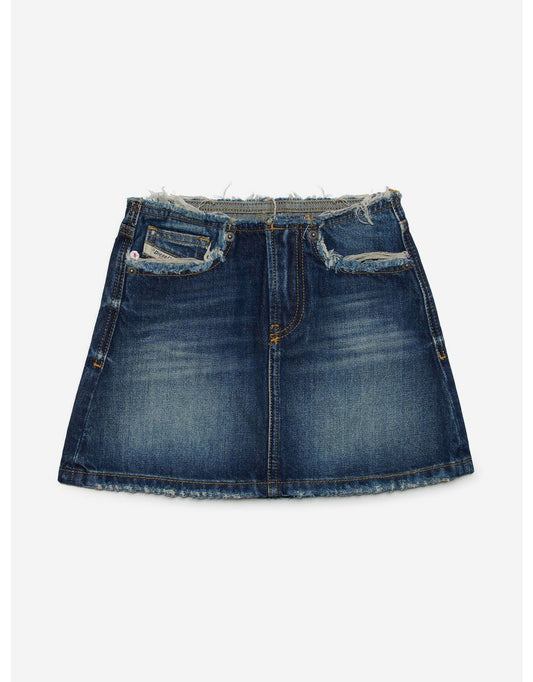 Gonna di jeans blu da bambina