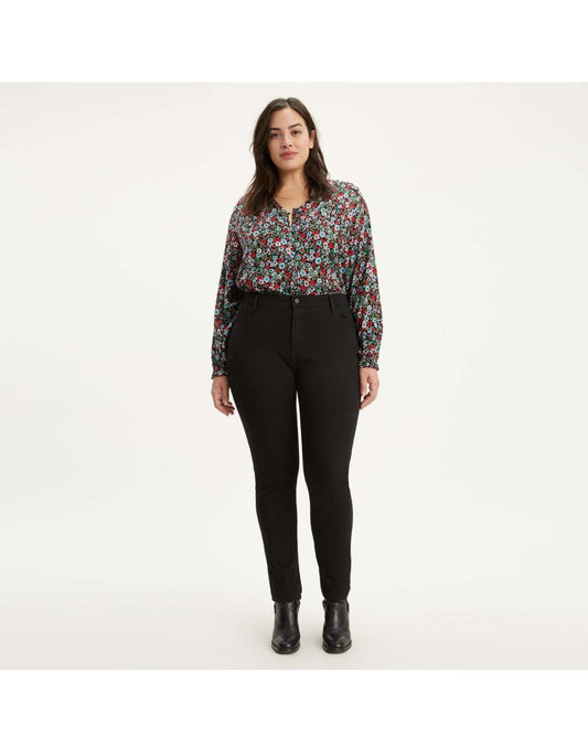 Jeans Levi's 721 Plus Size a vita alta Super Skinny da donna in nero