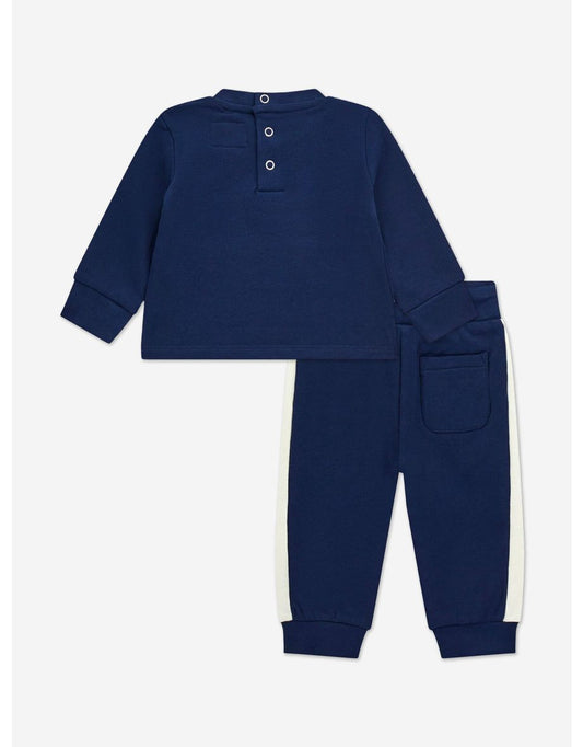 Tuta da ginnastica con logo a cuore blu da bambina