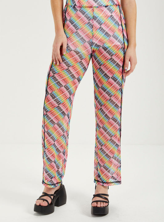 Pantaloni a vita alta in tulle