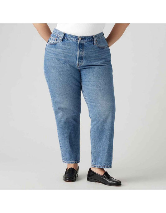 Jeans Levi's 501 Plus Original Cropped da donna in blu