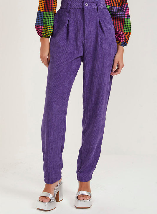Pantaloni sartoriali in velluto a coste