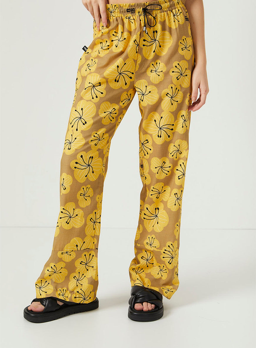 Pantaloni a gamba tesa con stampa floreale Clc