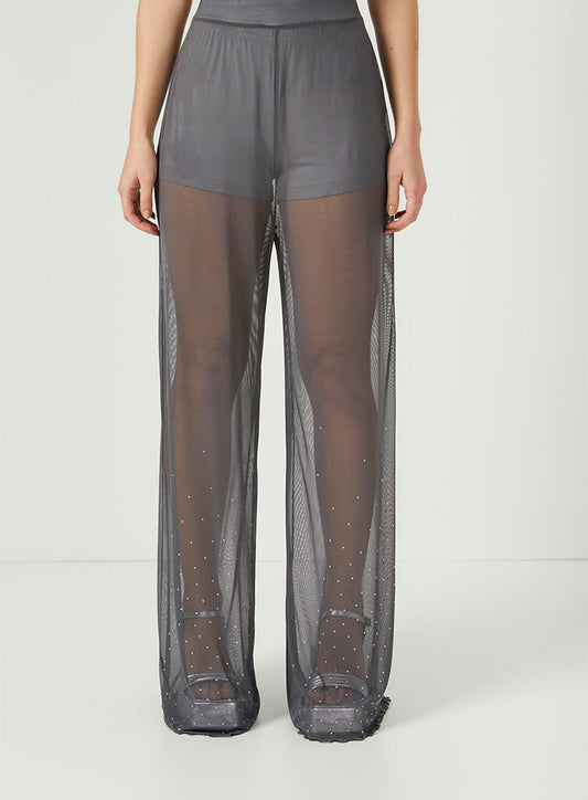 Pantaloni in tulle Joana con applicazioni