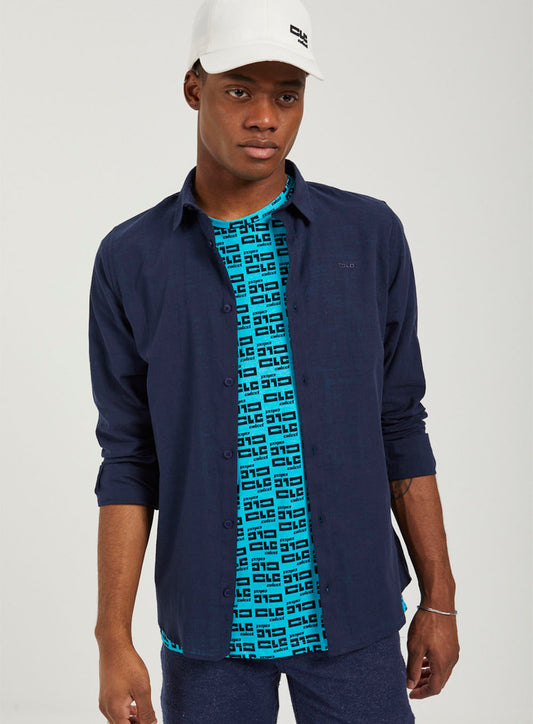 Slim Long Sleeve Shirt with Embroidery CLC