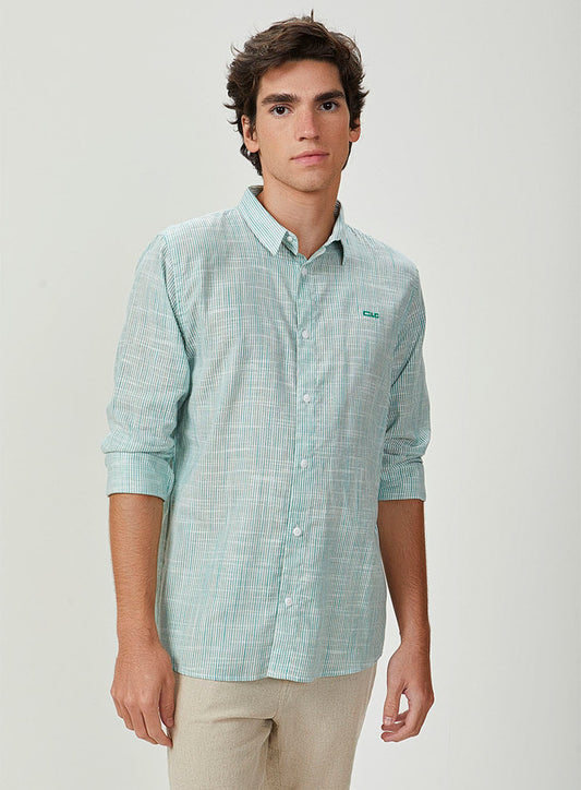 Camisa de rayas de lino