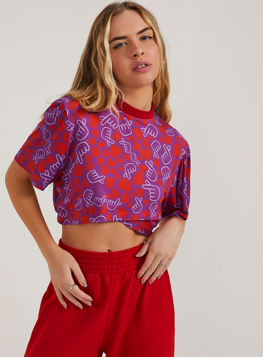 Camiseta Kpop CLC Heart Cropped